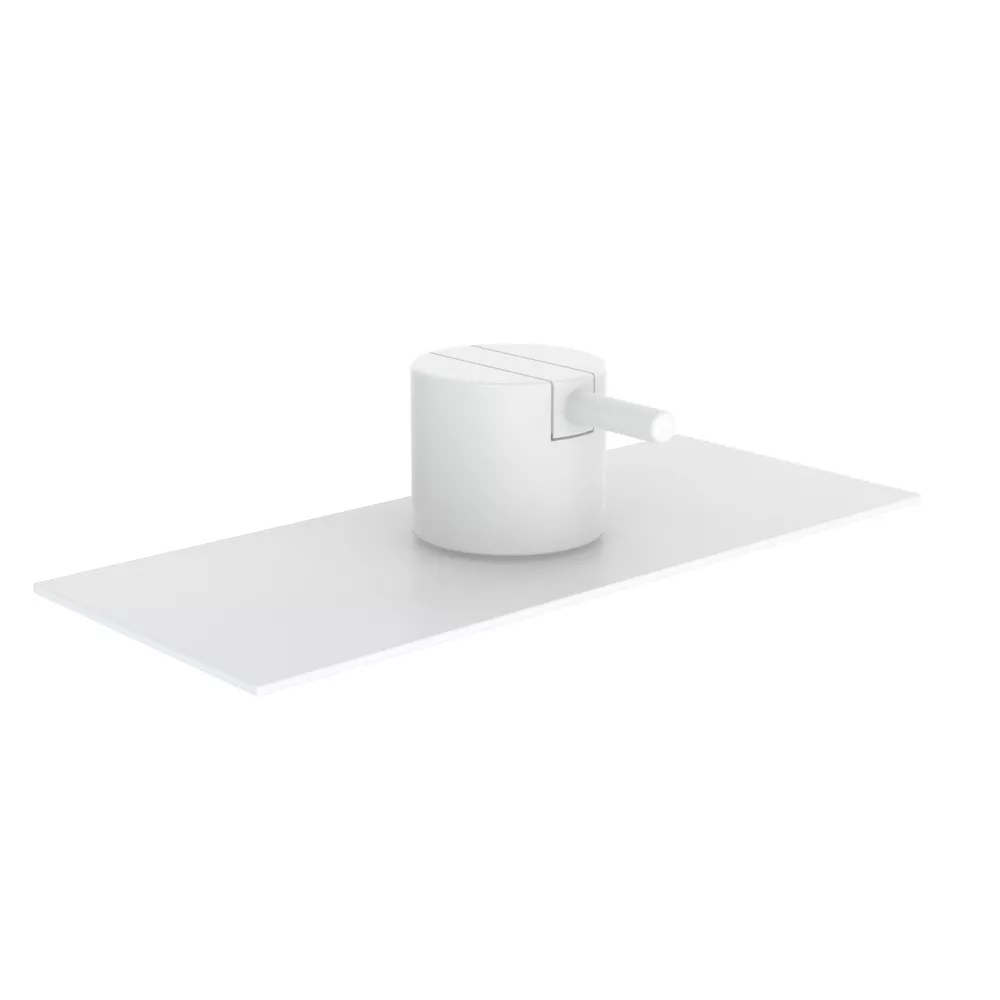 vola BK1A Wannen-Einhebelmischer für Fliesenbank, Befüllung über den Überlauf, ohne Garnitur, Hebel:25mm, weiß matt-BK1A-28