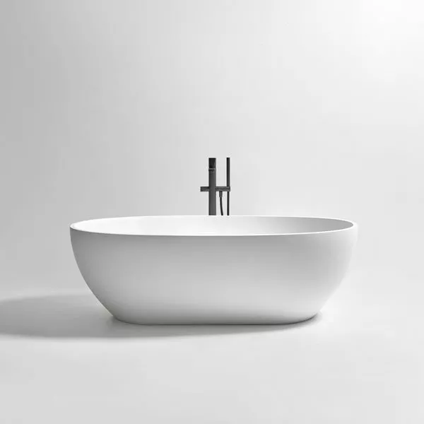 antoniolupi REFLEXMOOD freistehende Badewanne, 167x86x53cm, weiß matt, Ablaufgarnitur weiß matt-REFLEXMOOD