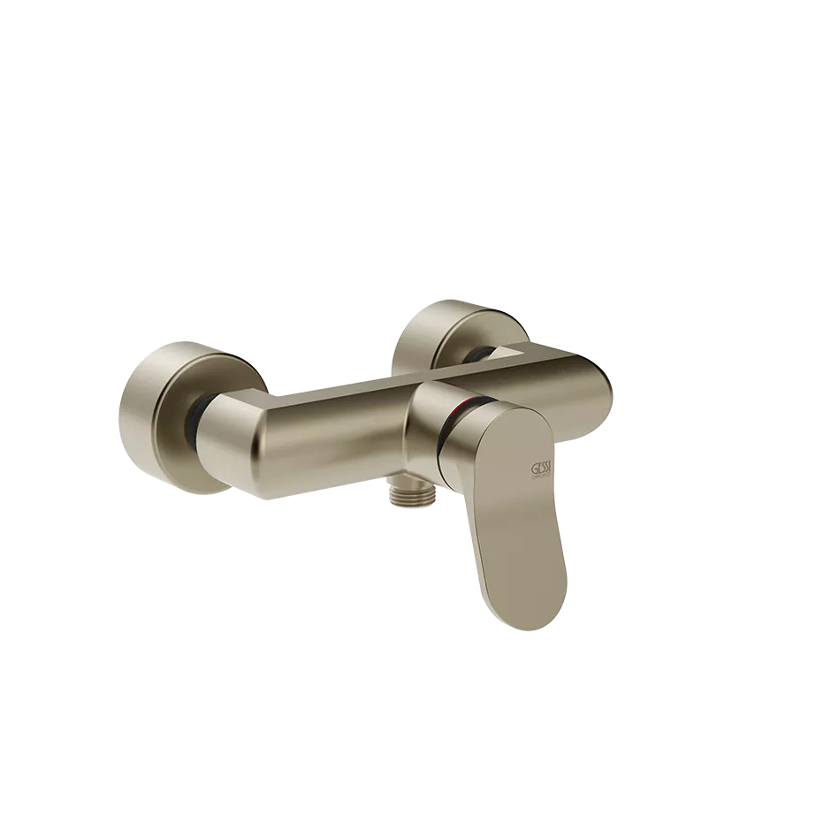 Gessi VIA MERAVIGLI Aufputz-Dusch-Einhebelmischer für separate Handbrausengarnitur zur Wandmontage, 1-Weg, Finox Optik - 56031149 Gessi VIA MERAVIGLI Aufputz-Dusch-Einhebelmischer für separate Handbrausengarnitur zur Wandmontage, 1-Weg, Finox Optik - 56031149