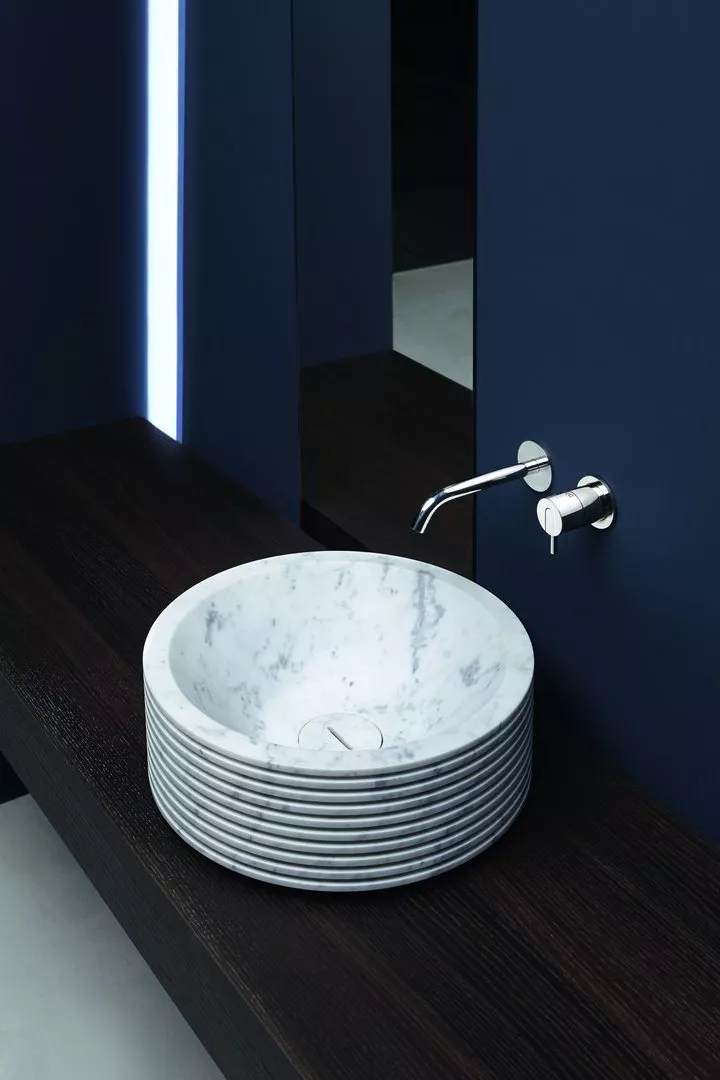 antoniolupi INTROVERSO rundes Aufsatzbecken, D:45cm, bianco carrara-INTROVERSO45