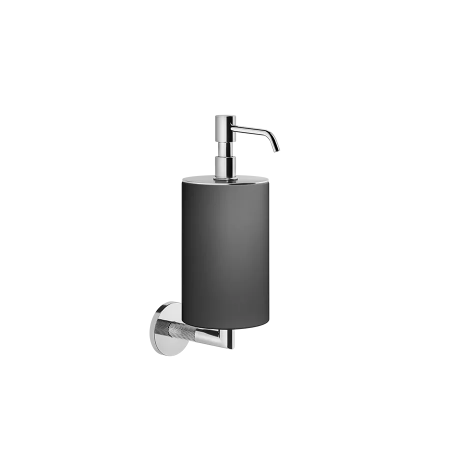 Gessi ANELLO Seifenspender zur Wandmontage, mit schwarzem Behälter, chrom - 63714031 Gessi ANELLO Seifenspender zur Wandmontage, mit schwarzem Behälter, chrom - 63714031