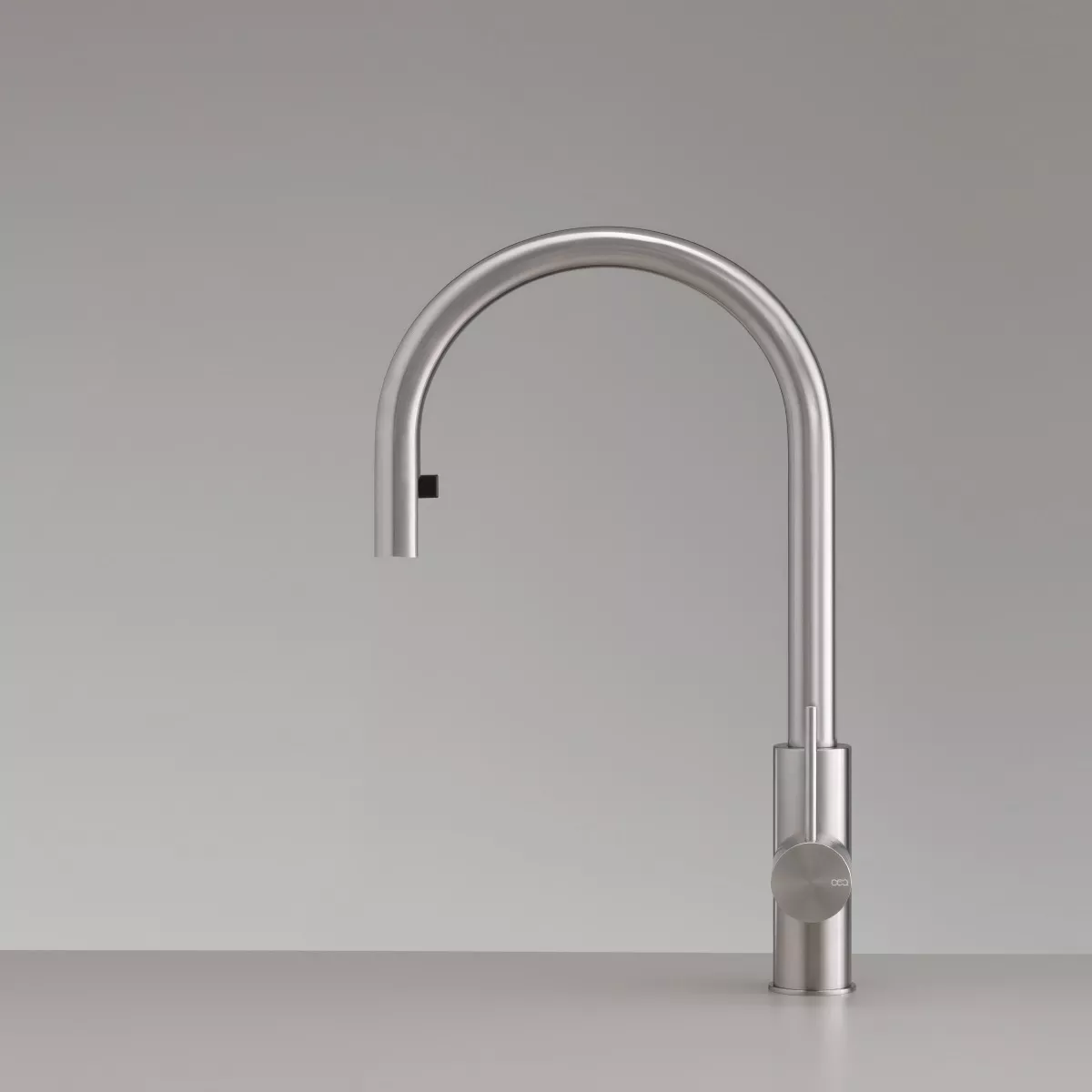 cea MIL 202 Küchen-Eingriffmischer mit Schwenkauslauf und Pull-down Handbrause, edelstahl satiniert-MIL202S, edelstahl satiniert-MIL202S