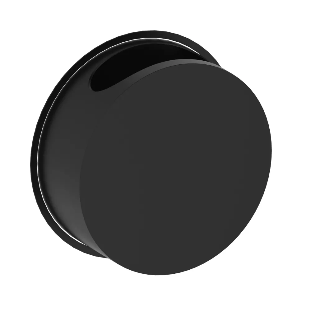vola RS4/B Aufputz-Abfallbehälter 22 Liter ohne Deckel, Durchmesser:480mm, offener Festbehälter, schwarz/schwarz matt-RS4/B-27
