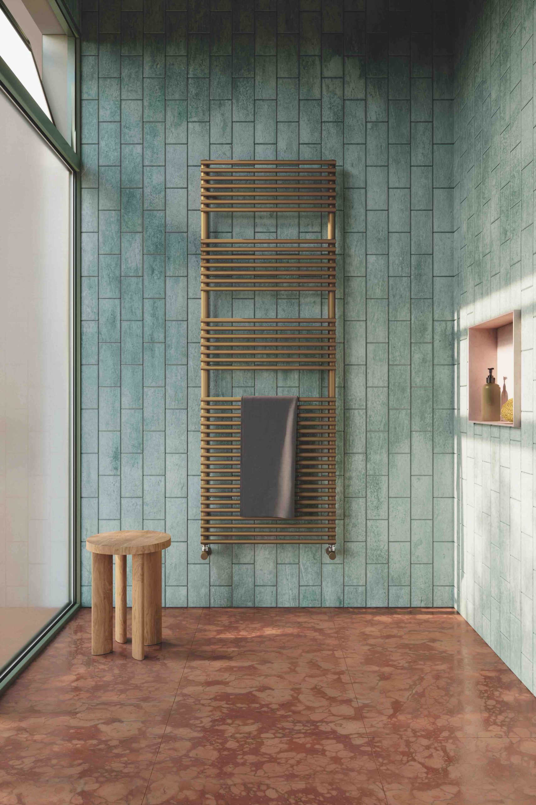 Tubes Radiatori BATH 20 elektrischer Handtuchwärmer mit Design-Verschlusskappe und Standard-Halterung, Breite: 60cm, Höhe: 196cm, lackiert nach Kategorie C3-BA20EL#190060T0ST-C3