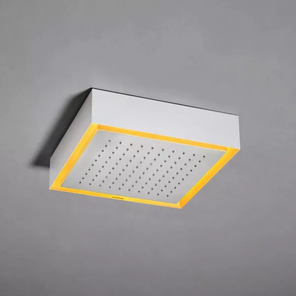 antoniolupi FMS10 Deckenkopfbrause, 35x35cm mit LED-Beleuchtung, weiß/weiß-FMS10_BL