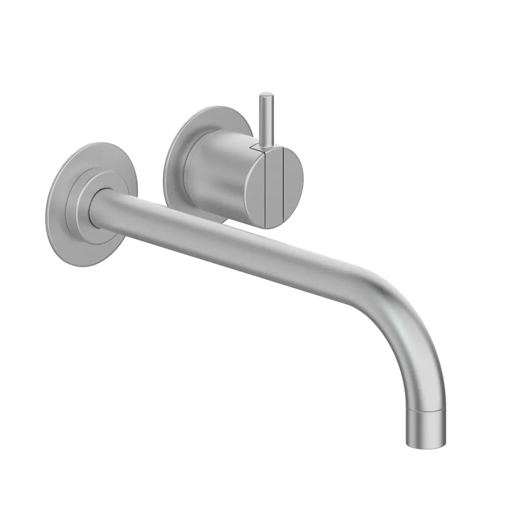 vola 121X Unterputz-Waschtisch-Einhebelmischer, Ausladung: 225mm, Hebel rechts: 25mm, inklusive Einbauteil, edelstahl - 121X-40 vola 121X Unterputz-Waschtisch-Einhebelmischer, Ausladung: 225mm, Hebel rechts: 25mm, inklusive Einbauteil, edelstahl - 121X-40