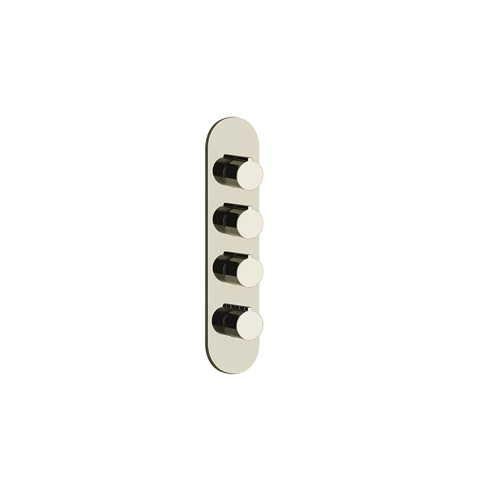 Gessi ANELLO Außenteil für Hochleistungsthermostat zur Wandmontage, 3-Wege, mit Abdeckplatte, Rückflussverhinderer und Wassermengenregulierung, nickel PVD - 43066720 Gessi ANELLO Außenteil für Hochleistungsthermostat zur Wandmontage, 3-Wege, mit Abdeckplatte, Rückflussverhinderer und Wassermengenregulierung, nickel PVD - 43066720