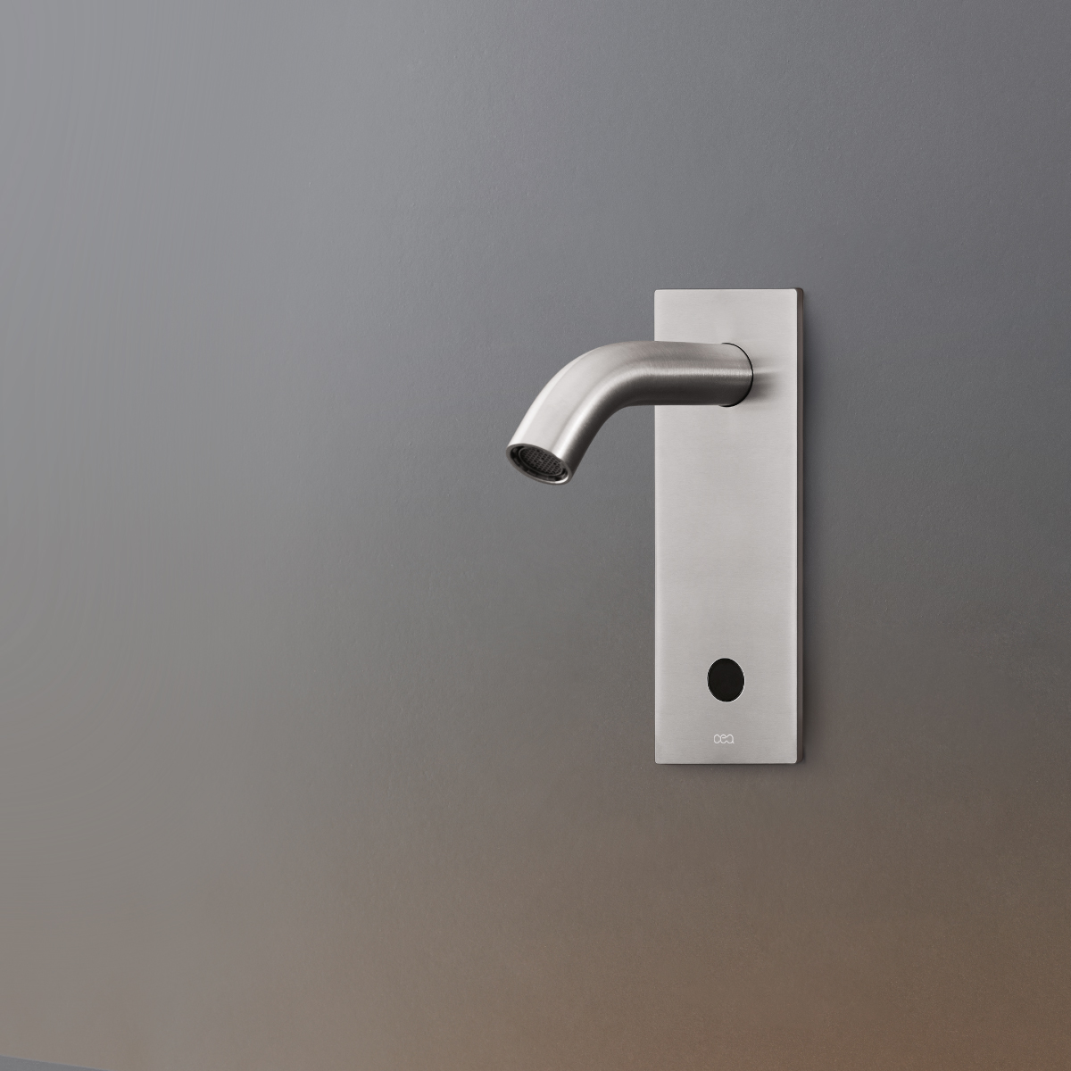 cea MIL 08R berührungsloser Wand-Waschtisch-Auslauf, Ausladung:125mm, edelstahl satiniert-MIL08RS