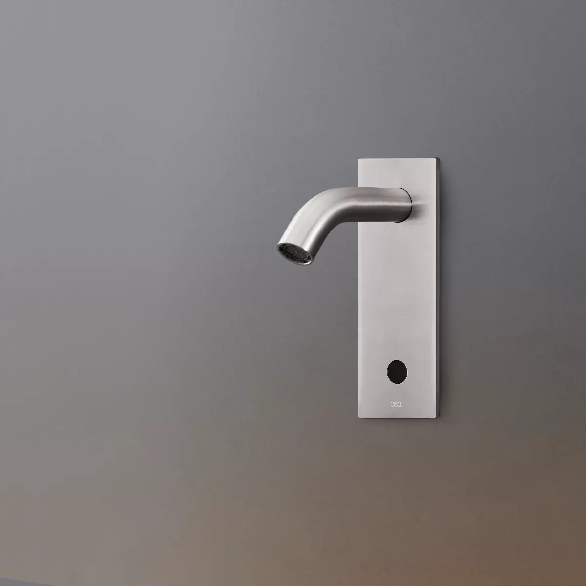 cea MIL 08R berührungsloser Wand-Waschtisch-Auslauf, Ausladung:125mm, edelstahl satiniert-MIL08RS