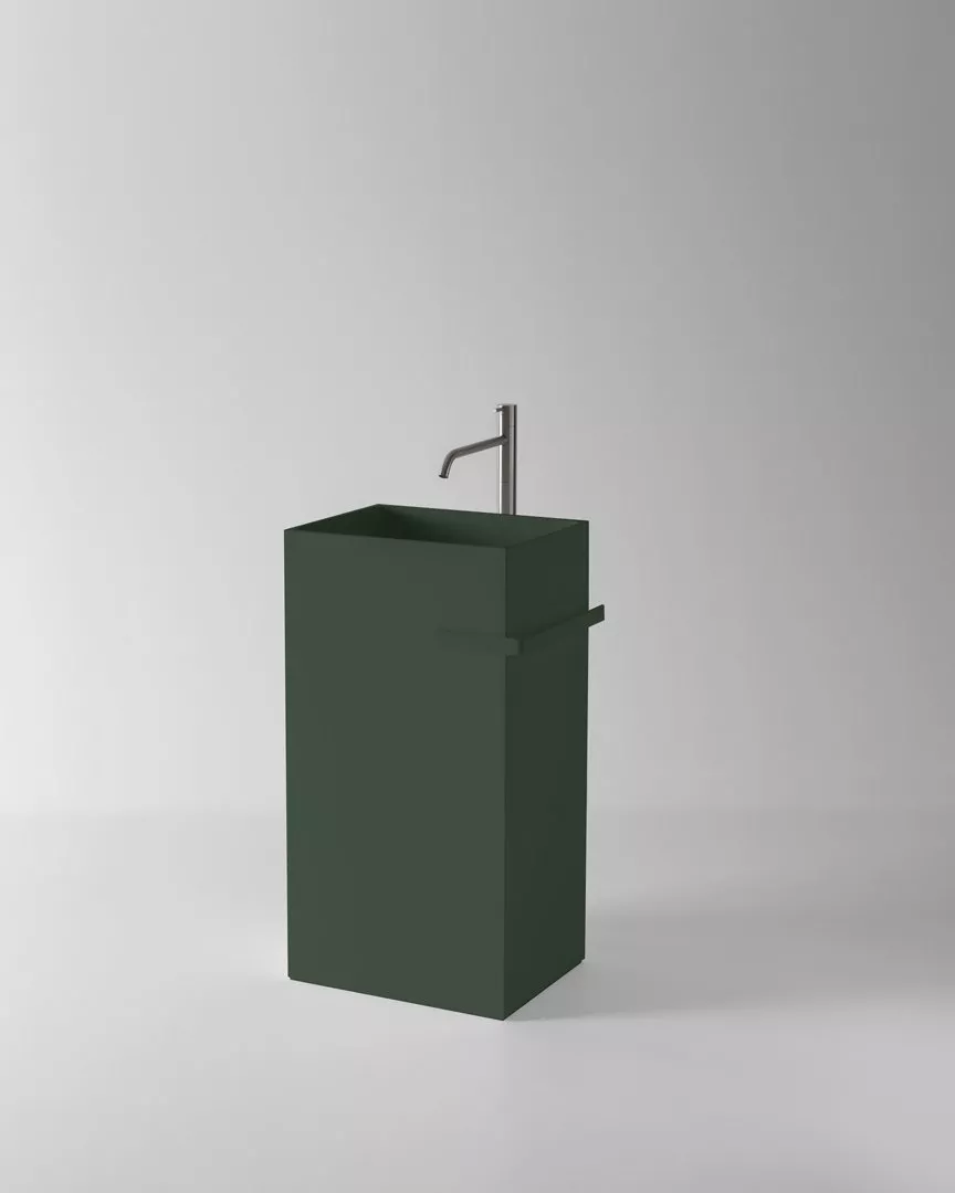 antoniolupi FUSTO freistehendes Waschbecken aus Colormood®, Breite: 45cm, Tiefe: 35cm, Höhe: 85cm, lackiert nach antoniolupi Farbkarte - FUSTO-4-DIV