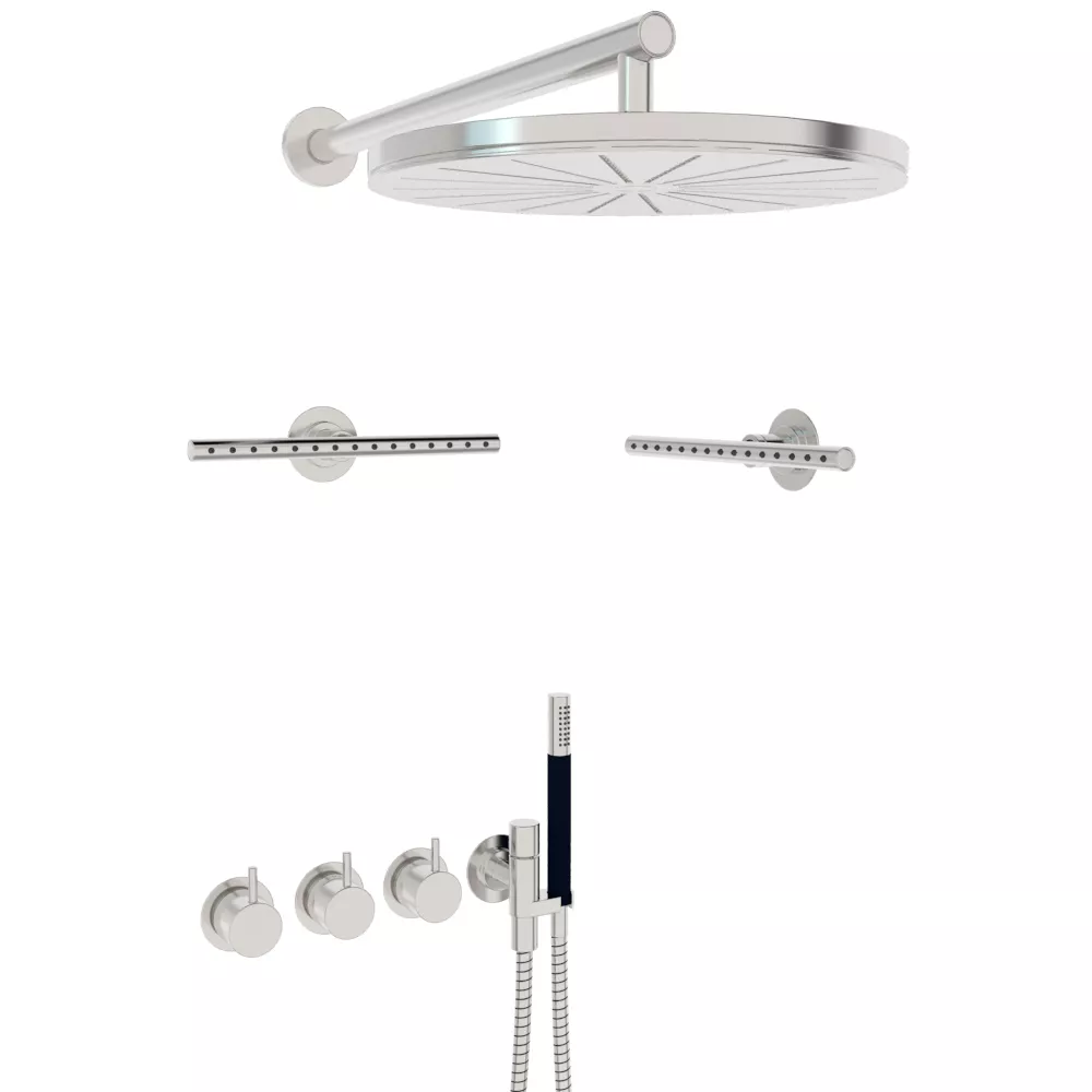 vola Combi-17 Unterputz-Brause-Thermostat mit 3-Wege-Umstellung, Hebel:25mm, chrom-Combi-17-16