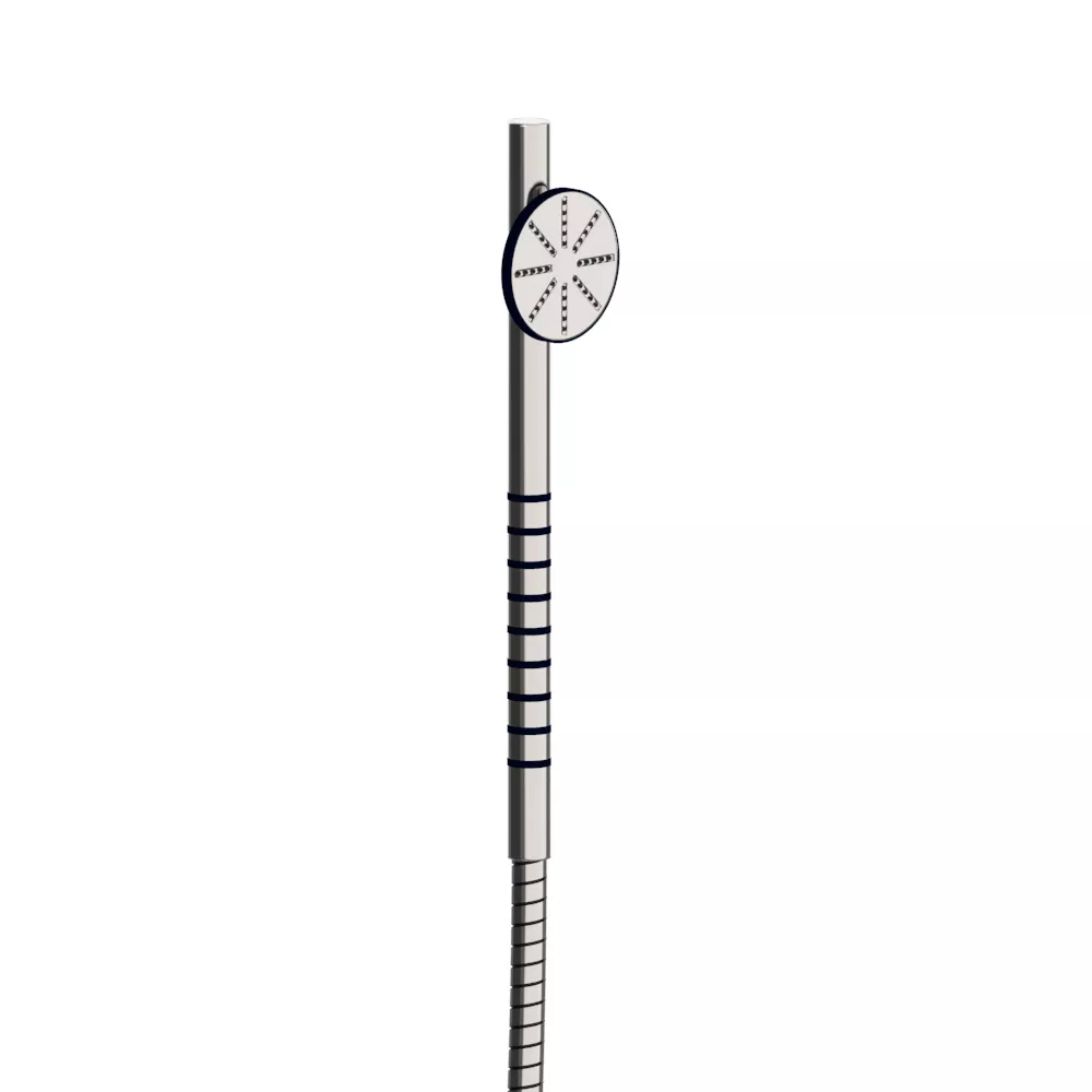vola T60 Rundkopf-Handbrause mit Metallschlauch, chrom-T60-16