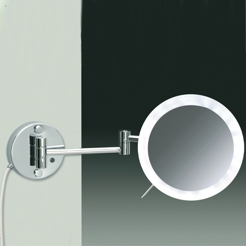 WINDISCH 99850/2 LED-Wand-Kosmetikspiegel mit Sensor 2-armig, chrom/3-fach/Stecker-99850/2CR3X
