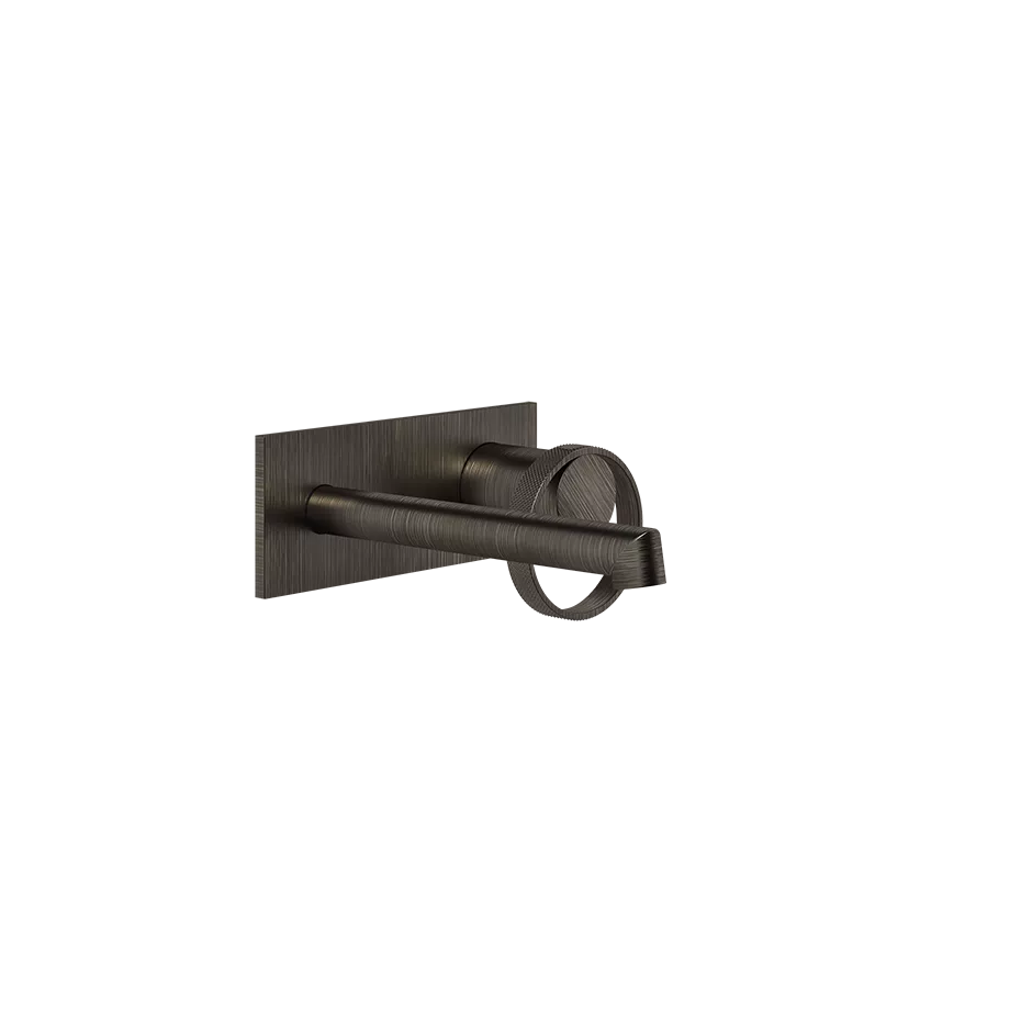 Gessi ANELLO Außenteil für Waschtisch-Einhebelmischer mit Auslauf zur Wandmontage, Ausladung: 130-160mm, mit rechteckiger Platte, ohne Ablaufgarnitur, bronze antik - 63388187 Gessi ANELLO Außenteil für Waschtisch-Einhebelmischer mit Auslauf zur Wandmontage, Ausladung: 130-160mm, mit rechteckiger Platte, ohne Ablaufgarnitur, bronze antik - 63388187