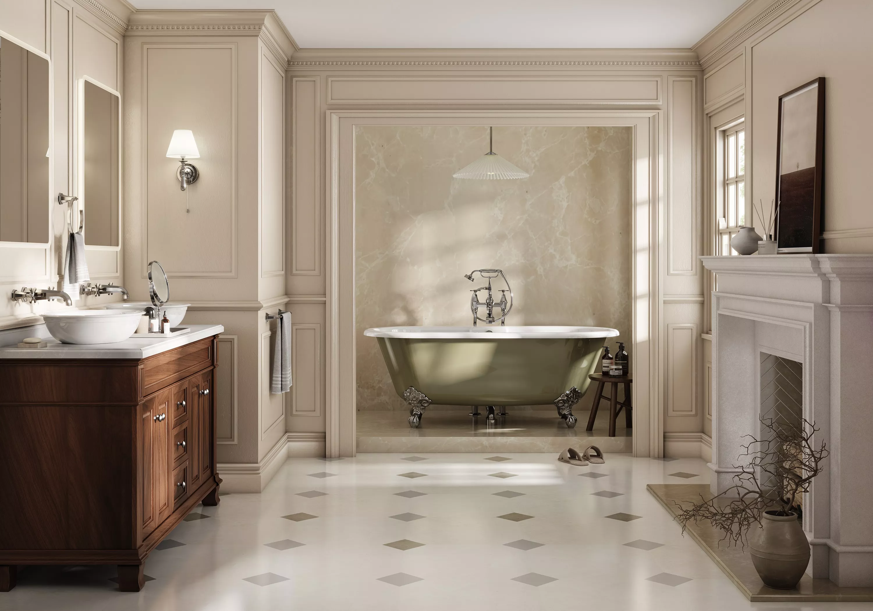 victoria + albert RADFORD freistehende Badewanne, 190,2x91x65cm, weiß glänzend - RAD-N-SW-OF+FT-RAD-SW