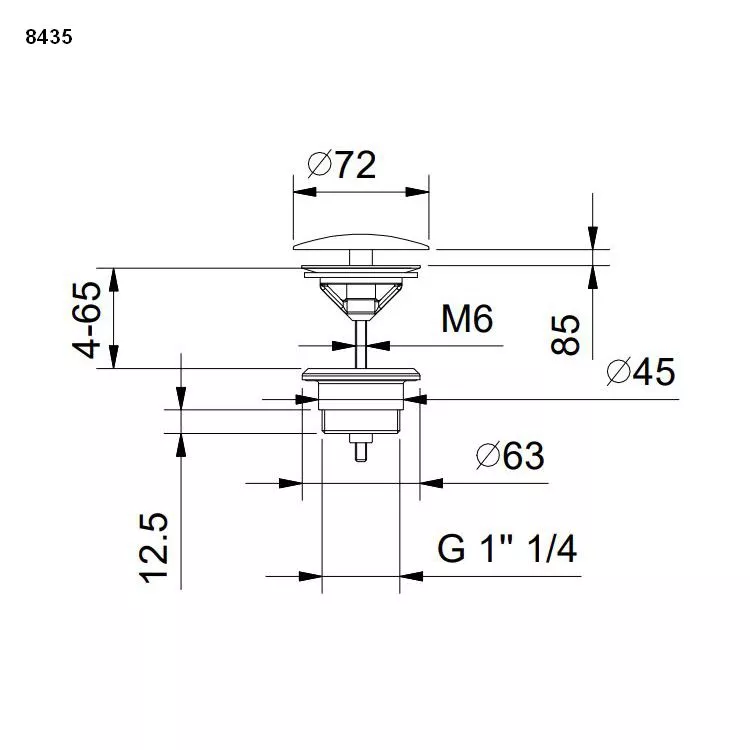 Fantini Ablauf 1 1/4¨ nicht verschließbar-91P98435
