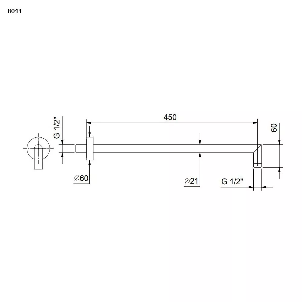 Fantini Wand-Brausearm-86028011