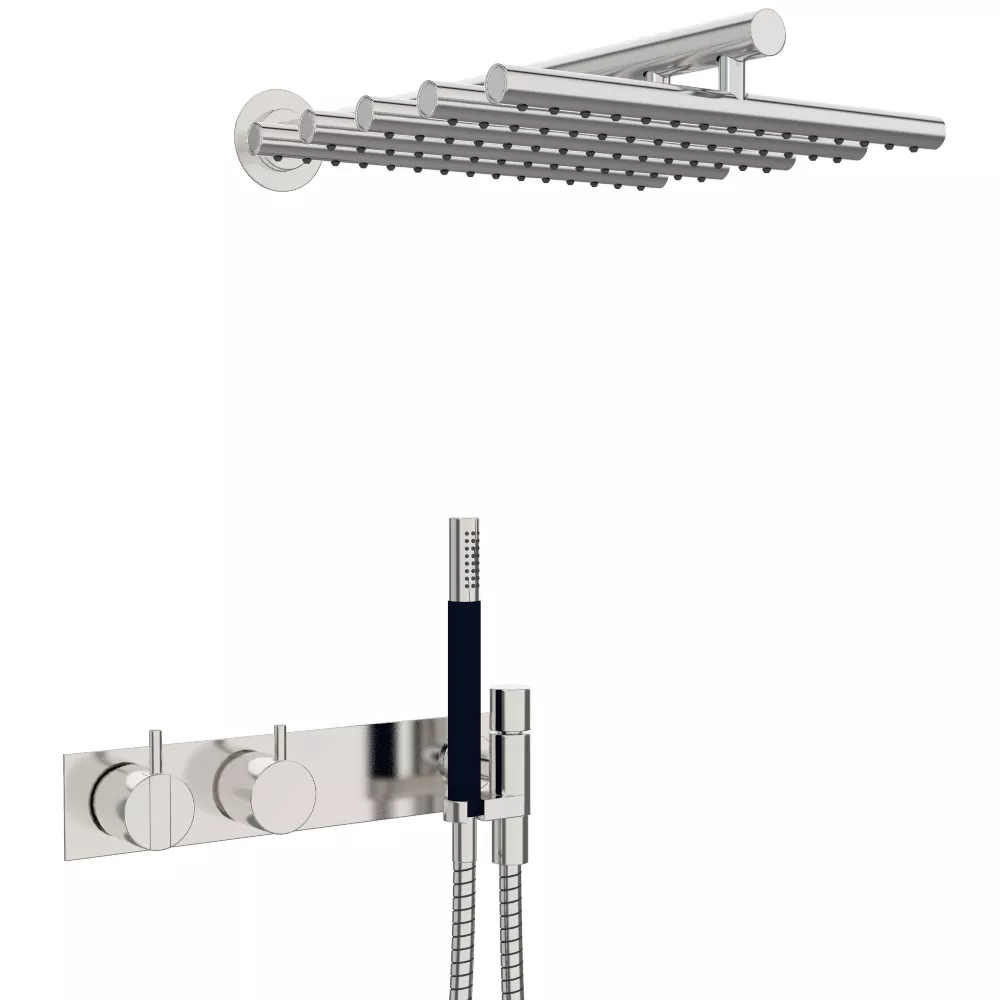 vola 2473-051 Unterputz-Brause-Einhebelmischer mit 2-Wege-Umstellung, Wand-Regenbrause 050, Hebel:25mm, chrom-2473-051-16