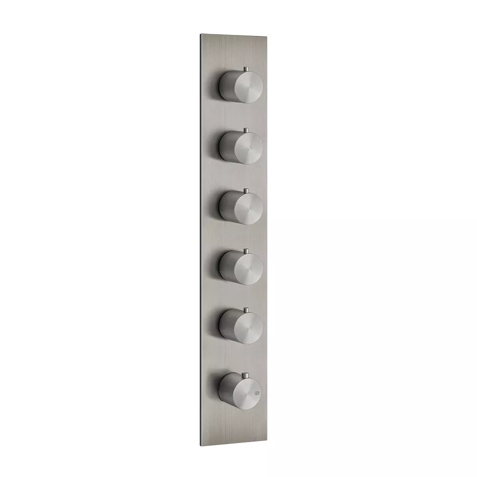 Gessi 316 Fertigmontageset für 5-Wege-Hochleistungsthermostat, horizontale/vertikale Wandmontage, edelstahl matt gebürstet - 54520239 Gessi 316 Fertigmontageset für 5-Wege-Hochleistungsthermostat, horizontale/vertikale Wandmontage, edelstahl matt gebürstet - 54520239