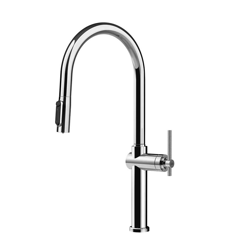 Gessi HABITO FILTERED Einhebelmischer mit Schwenkarm und Auszugsbrause mit 2 Strahlfunktionen, mit Filterwasserfunktion, zur Kombination mit dem Filtrationskit 01595, chrom - 60872031