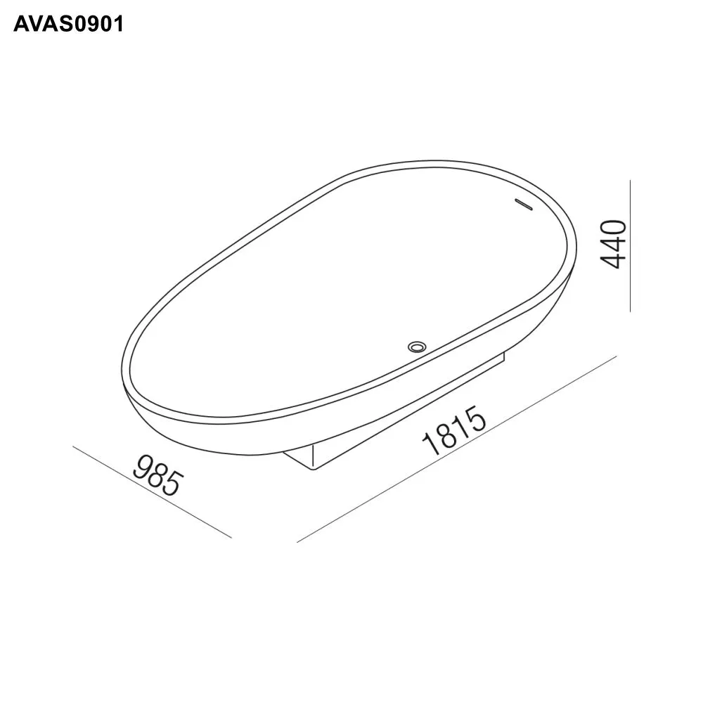 Agape SPOON freistehende Badewanne aus Naturstein, Breite: 181,5cm, Tiefe: 98,5cm, Höhe: 44cm, nero marquinia - AVAS0901NM Agape SPOON freistehende Badewanne aus Naturstein, Breite: 181,5cm, Tiefe: 98,5cm, Höhe: 44cm, nero marquinia - AVAS0901NM