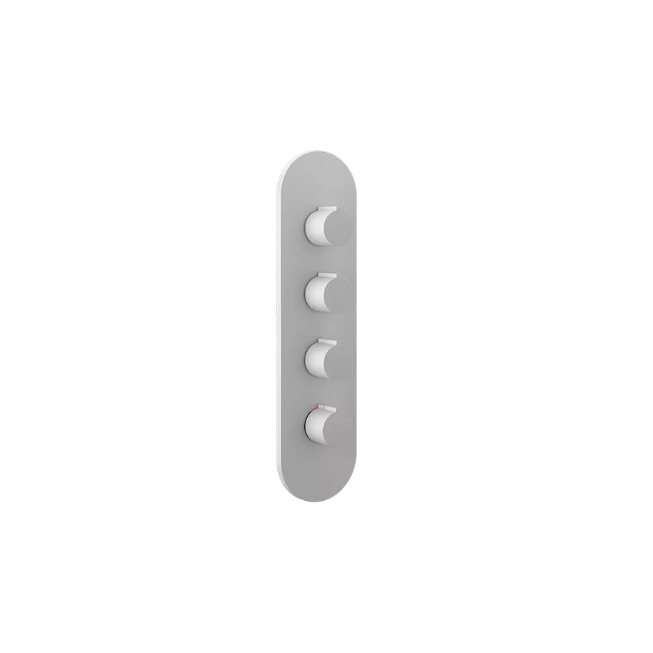 Gessi ANELLO Außenteil für Hochleistungsthermostat zur Wandmontage, 3-Wege, mit Abdeckplatte, Rückflussverhinderer und Wassermengenregulierung, weiß matt - 43066279 Gessi ANELLO Außenteil für Hochleistungsthermostat zur Wandmontage, 3-Wege, mit Abdeckplatte, Rückflussverhinderer und Wassermengenregulierung, weiß matt - 43066279