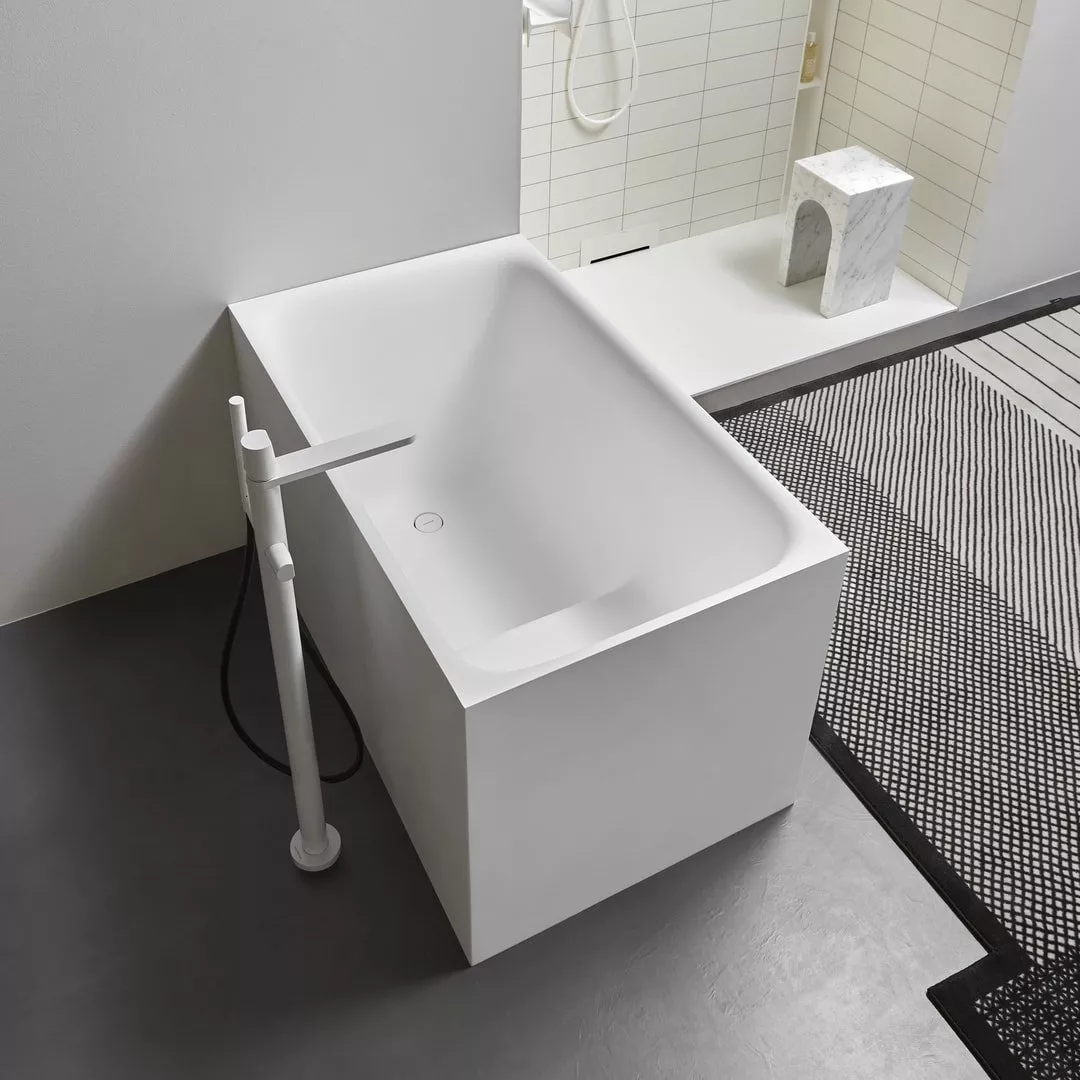 antoniolupi CUBA freistehende Rechteck-Badewanne, 125x75x70cm, weiß matt-CUBA_2