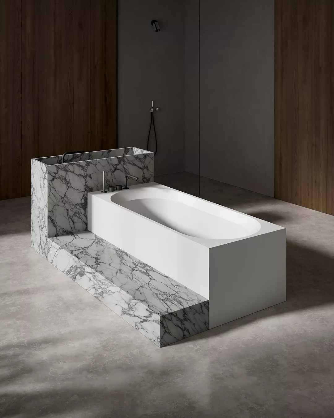 antoniolupi OASI rechteckige freistehende Badewanne aus Cristalplant®, Breite: 170cm, Tiefe: 75cm, weiß matt-OASI70