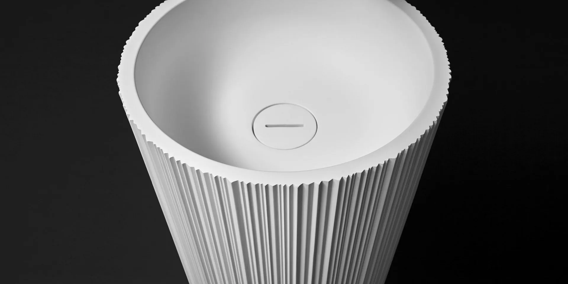 antoniolupi PLISSÉ freistehendes Waschbecken, D:47cm, H:85cm, weiß matt-PLISSE