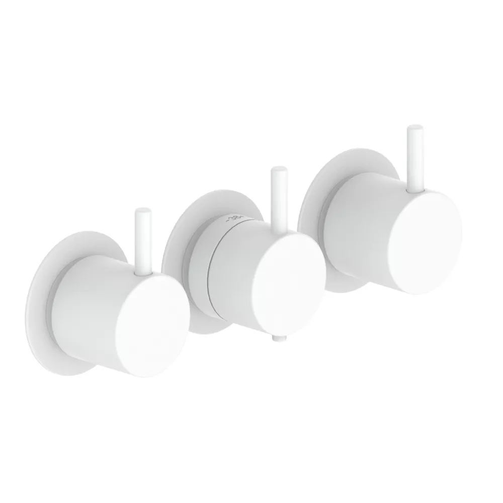 vola 5401 Unterputz-Wannen-Thermostat mit 2-Wege-Umstellung, ohne Ab-und Überlaufgarnitur, Hebel:25mm, weiß matt-5401-28