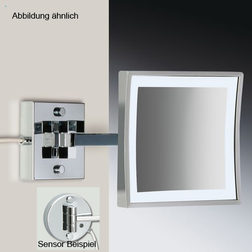 Windisch 99867/1 LED-Wandkosmetikspiegel, nickel satiniert-99867/1SNI3X