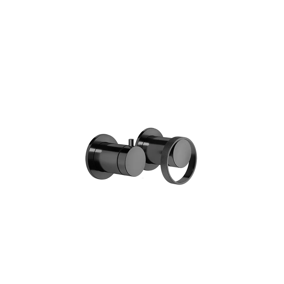 Gessi ANELLO Außenteil für Unterputz-Einhebelmischer für die Dusche/Wanne zur Wandmontage, mit 2-Wege-Umlenkkartusche und einzelnen Rosetten, metall schwarz PVD - 63380706 Gessi ANELLO Außenteil für Unterputz-Einhebelmischer für die Dusche/Wanne zur Wandmontage, mit 2-Wege-Umlenkkartusche und einzelnen Rosetten, metall schwarz PVD - 63380706