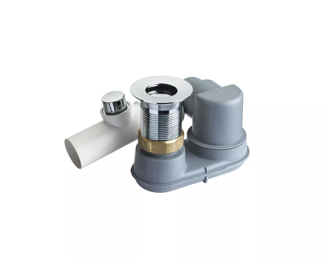 victoria + albert Kit 40 ”IntelliDrain” Ab-und Überlaufgarnitur für Wannen ohne Überlauf, schwarz matt-K-40-BK