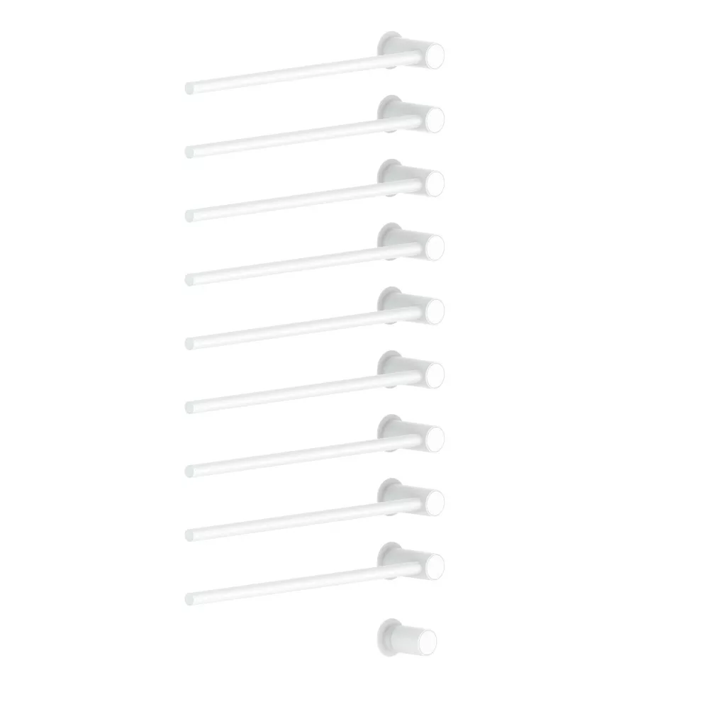 vola T39EL/9 Unterputz-Handtuchwärmer für Elektroanschluss, Breite:555mm, mit 9 Heizstäben, weiß matt-T39EL/9-28