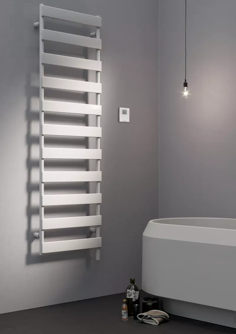 Tubes Radiatori SMART PS elektrischer Handtuchwärmer mit Design-Verschlusskappe und Standard-Halterung, Breite: 50cm, Höhe: 84cm, lackiert nach Kategorie C0-SM70SEL#085050T6ST-C0