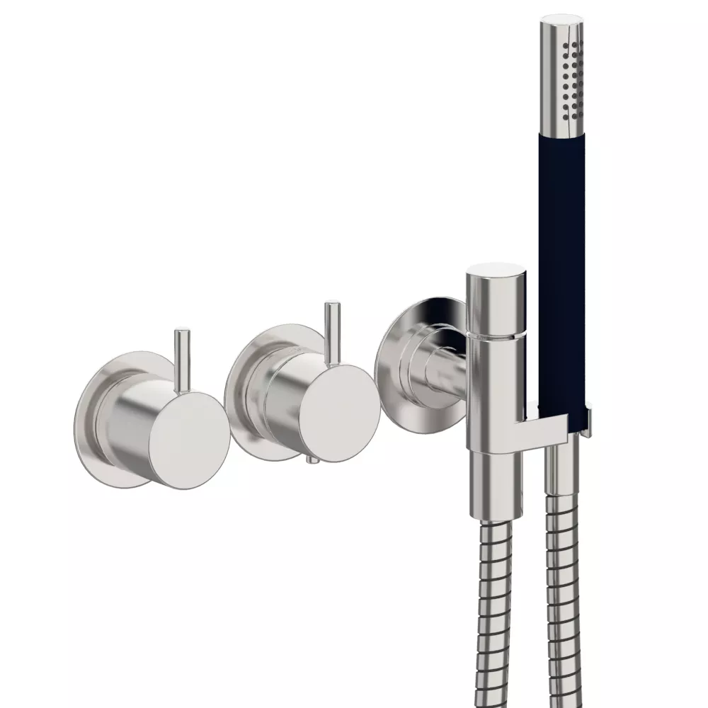 vola 5171R Unterputz-Brause-Thermostat mit Mengenregulierung und Stab-Handbrause, Hebel:25mm, chrom-5171R-16