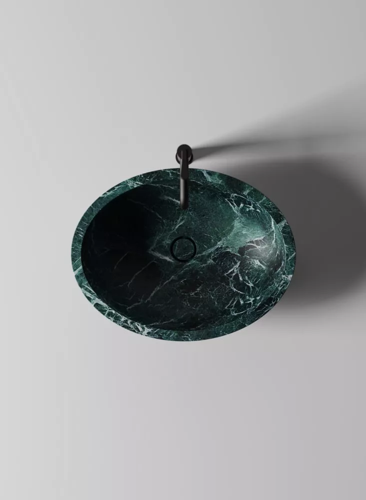 Agape SPOON XL Aufsatzbecken aus Naturstein, Breite: 63,2cm, Tiefe: 48,2cm, Höhe: 17,2cm, inklusive Ablaufgarnitur, verde alpi - ACER0713VP Agape SPOON XL Aufsatzbecken aus Naturstein, Breite: 63,2cm, Tiefe: 48,2cm, Höhe: 17,2cm, inklusive Ablaufgarnitur, verde alpi - ACER0713VP