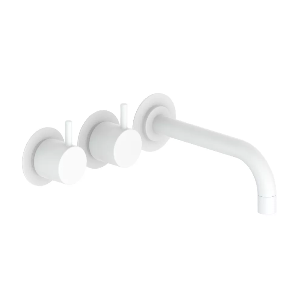 vola 611 Unterputz-Waschtisch-Zweigriffmischer, Ausladung: 160mm, Hebel: 25mm, inklusive Einbauteil, weiß matt - 611-28 vola 611 Unterputz-Waschtisch-Zweigriffmischer, Ausladung: 160mm, Hebel: 25mm, inklusive Einbauteil, weiß matt - 611-28