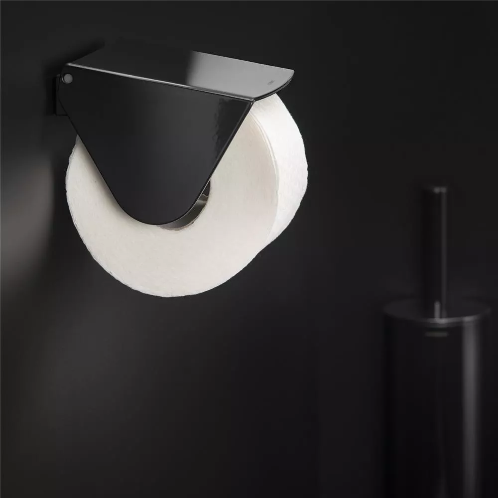 cosmic Black & White Toilettenpapierhalter, schwarz glänzend-WJC238A0059006