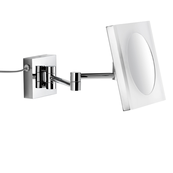 AVENARIUS Kosmetikspiegel Wand Kabel, eckig, LED, 5-fach, 2-armig, chrom-9505105010