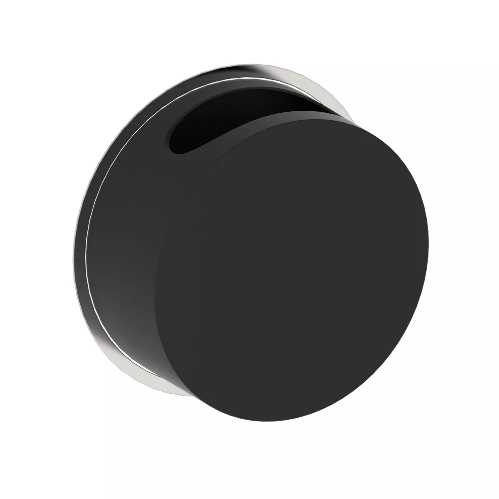 vola RS3/B Aufputz-Abfallbehälter 8 Liter ohne Deckel, Durchmesser:380mm, offener Festbehälter, schwarz/chrom-RS3/B-16