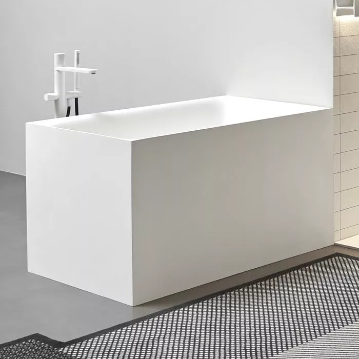 antoniolupi CUBA freistehende Rechteck-Badewanne, 125x75x70cm, weiß matt-CUBA_2