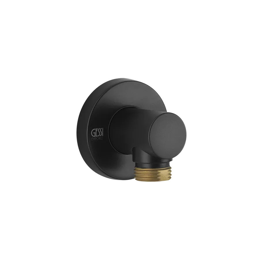 Gessi Wandanschlussbogen ohne Brausehalter, 1/2 Anschluss, schwarz matt - 38769299
