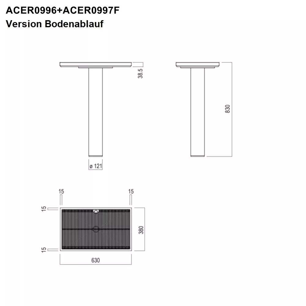 Agape ELL GRID freistehender Waschtisch für Bodenablauf, Breite: 63cm, Tiefe: 38cm, Höhe: 86cm, inklusive Ablaufgarnitur, Säule aus weiß beschichtetem Stahl, Gitter aus weißem Corian®, Platte aus Naturstein, bianco carrara - ACER0996MC+ACER0997FZ Agape ELL GRID freistehender Waschtisch für Bodenablauf, Breite: 63cm, Tiefe: 38cm, Höhe: 86cm, inklusive Ablaufgarnitur, Säule aus weiß beschichtetem Stahl, Gitter aus weißem Corian®, Platte aus Naturstein, bianco carrara - ACER0996MC+ACER0997FZ