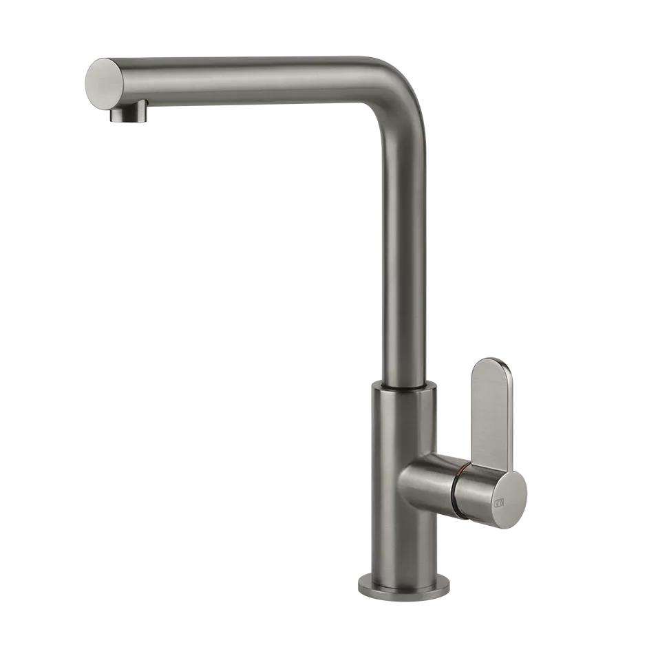 Gessi ACCIAIO Einhebelmischer mit Schwenkarm, edelstahl matt gebürstet - 60538239
