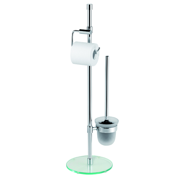 AVENARIUS Design-Ständer WC, mit Glasfuß, chrom-9104505010