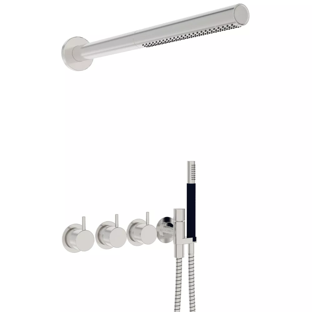 vola 5471R-081ST Unterputz-Brause-Thermostat mit 2-Wege-Umstellung und Stab-Kopfbrause 080ST, chrom-5471R-081ST-16
