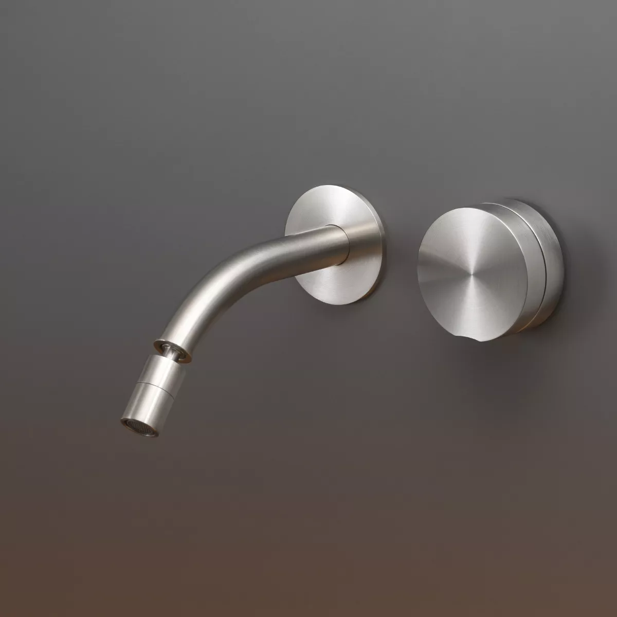 cea GIOTTO PLUS Wand-Waschtisch-Eingriffmischer mit beweglichem Perlator, Ausladung:170mm, edelstahl satiniert-GIO73S cea GIOTTO PLUS Wand-Waschtisch-Eingriffmischer mit beweglichem Perlator, Ausladung:170mm, edelstahl satiniert-GIO73S