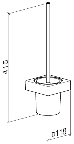 Dornbracht Toiletten-Bürstengarnitur, Wandmodell, platin glänzend-83900780-08