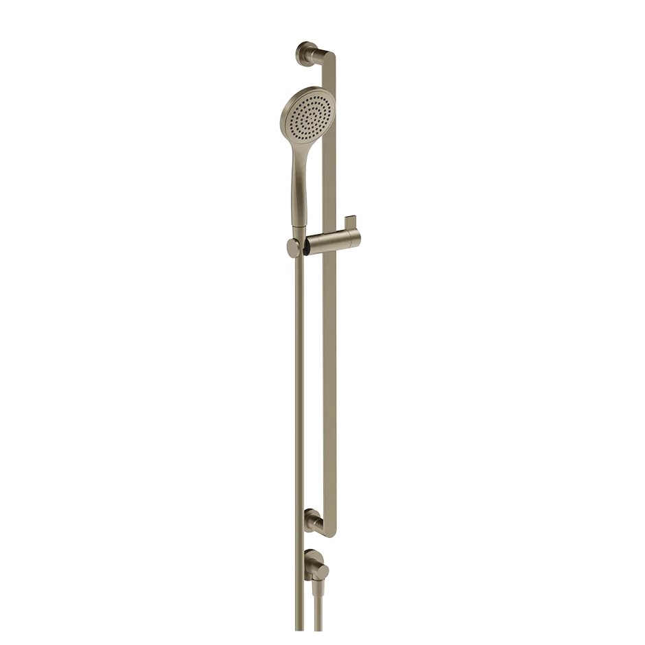 Gessi EMPORIO Brausestange zur Wandmontage, Stichmaß: 800mm, 1-Strahl, mit Wandanschlussbogen, Schlauch 1,50m und Antikalk-Handbrause, 1/2 Anschluss, Finox Optik - 47264149 Gessi EMPORIO Brausestange zur Wandmontage, Stichmaß: 800mm, 1-Strahl, mit Wandanschlussbogen, Schlauch 1,50m und Antikalk-Handbrause, 1/2 Anschluss, Finox Optik - 47264149